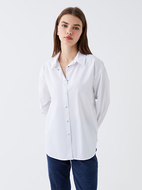 LCW Vision Poplin Kadın Gömlek - W3CS18Z8-Q6K