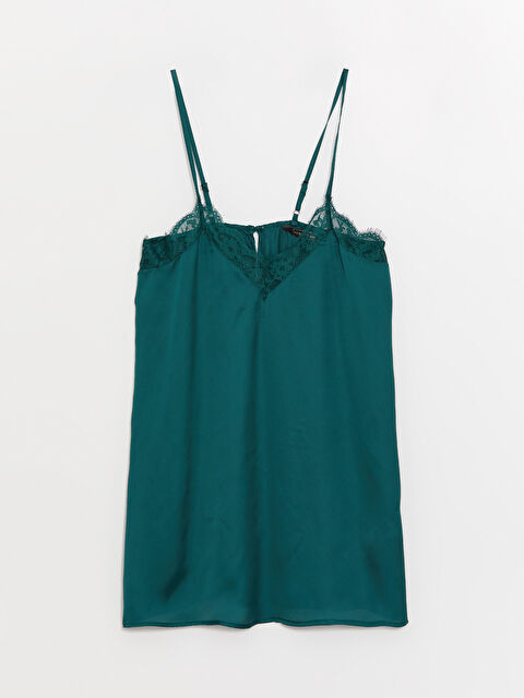 LCW DREAM V Yaka Dantel Detaylı Saten Kadın Fantezi Gecelik - W3CY92Z8-JMJ