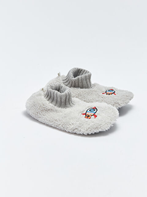 LCW STEPS Nakışlı Erkek Çocuk Ev Ayakkabısı - W3DD19Z4-DBQ