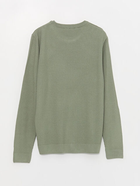 XSIDE Crew Neck Long Sleeve Men's Tricot Sweater -W3DD34Z8-J1Q