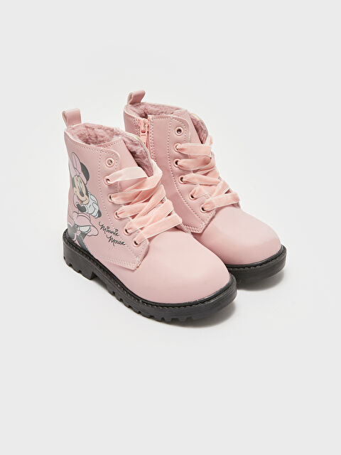 LCW STEPS Minnie Mouse Baskılı Bağcıklı Kız Çocuk Bot - W3DD55Z4-E6T