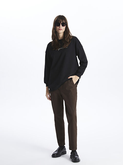 LCW Modest Beli Lastikli Düz Gabardin Kadın Pantolon - W3DK87Z8-RXJ