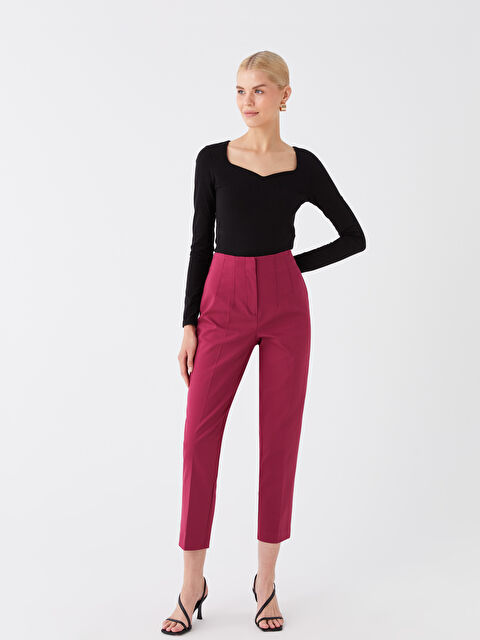 LCW Vision Women's Slim Fit Plain Trousers - W3DL11Z8-H8A