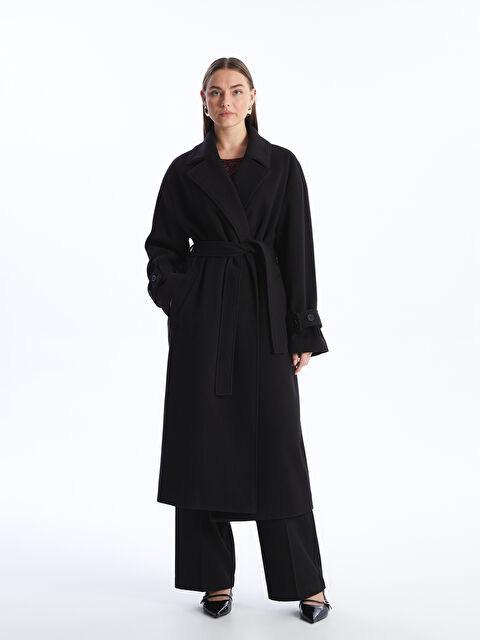 LCWAIKIKI Classic Ceket Yaka Kadın Kaşe Kaban - W3DN57Z8-CVL