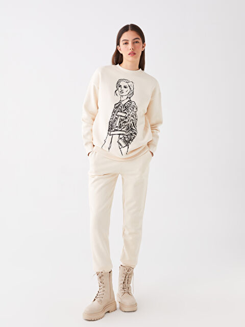 LCW Vision Beli Lastikli Rahat Kalıp Kadın Kalın Eşofman Altı - W3DO56Z8-FF7