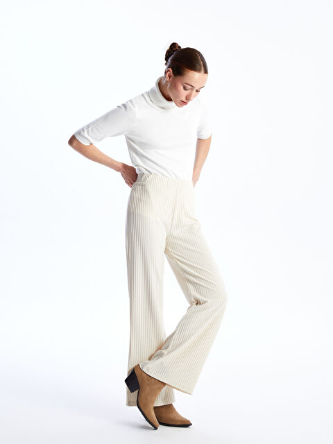 LCWAIKIKI Classic Elasticated Waist Slim Fit Women's Trousers - W3DQ90Z8-FDP