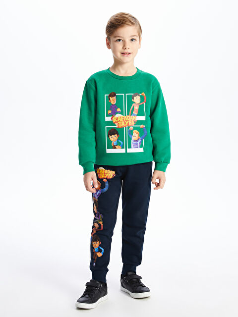 LCW Kids Beli Lastikli Rafadan Tayfa Baskılı Erkek Çocuk Jogger Eşofman Altı - W3DU71Z4-E1J