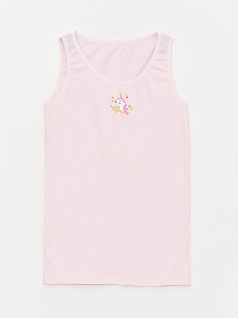 LCW Kids Baskılı Kız Çocuk Atlet - W3EC06Z4-QWM