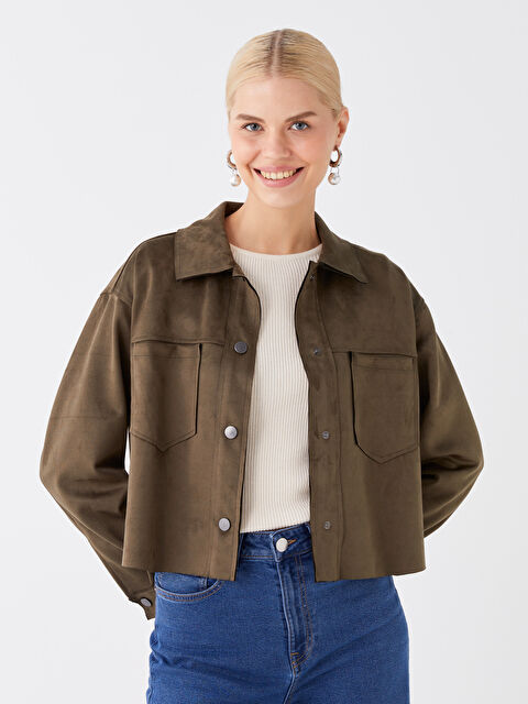 LCW Vision Düz Uzun Kollu Oversize Kadın Gömlek - W3EF40Z8-HDA