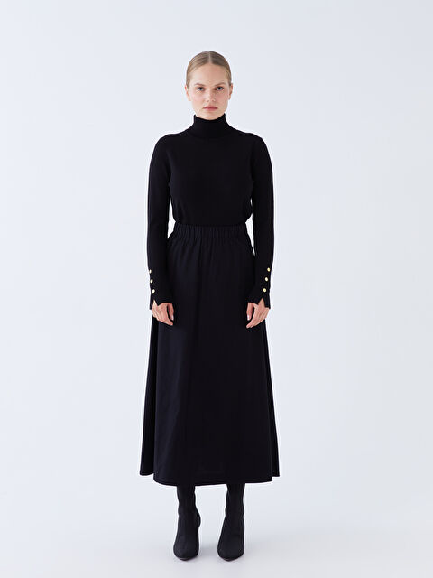 LCW Modest Beli Lastikli Rahat Kalıp Kadın Etek - W3EF51Z8-RQL