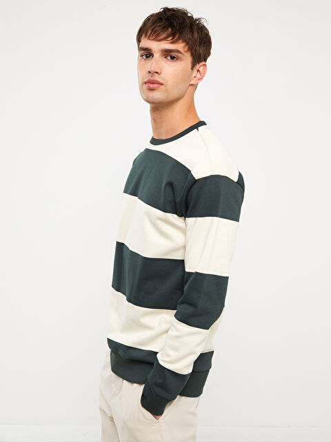 XSIDE Bisiklet Yaka Uzun Kollu Renk Bloklu Erkek Kalın Sweatshirt - W3EI19Z8-VCA