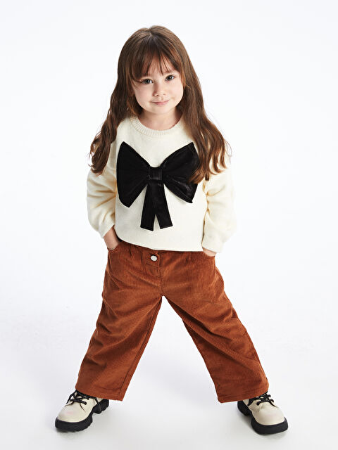 LCW baby Elastic Waist Basic Baby Girls' Trousers - W3EQ26Z1-YB3