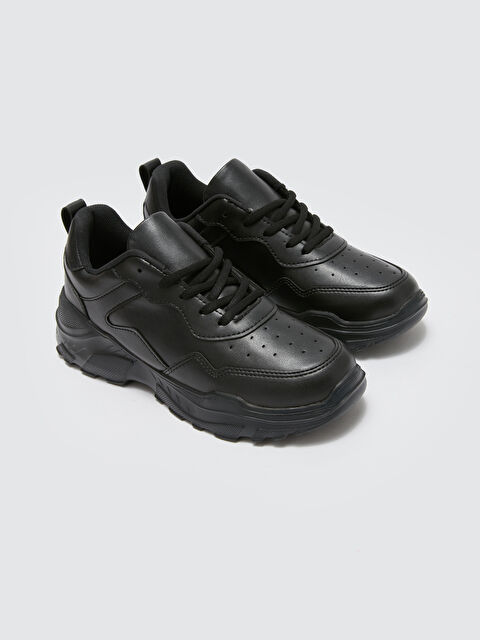 LCW STEPS Bağcıklı Deri Görünümlü Kadın Spor Ayakkabı - W3FH16Z8-HUC