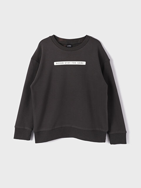 LCW Kids Crew Neck Printed Long Sleeve Boys' T-Shirt - W3FI91Z4-HJU