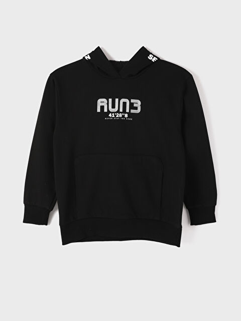 LCW Kids Hooded Printed Long Sleeve Boys' Sweatshirt - W3FI92Z4-CVL