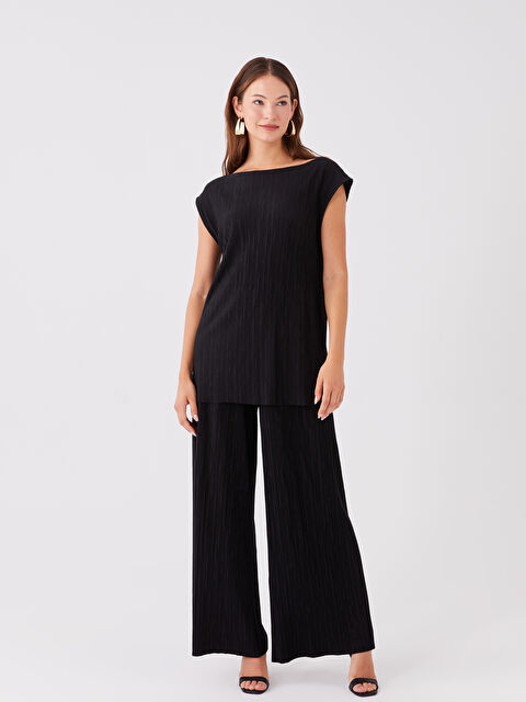 LCWAIKIKI Basic Kadın Beli Lastikli Düz Pantolon - W3FL20Z8-CVL