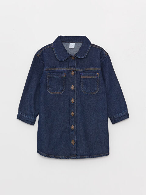 LCW baby Gömlek Yaka Kız Bebek Jean Elbise - W3FM92Z1-890