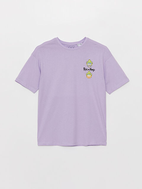 XSIDE Bisiklet Yaka Kısa Kollu Rick and Morty Baskılı Penye Erkek Tişört - W3FN69Z8-SCE