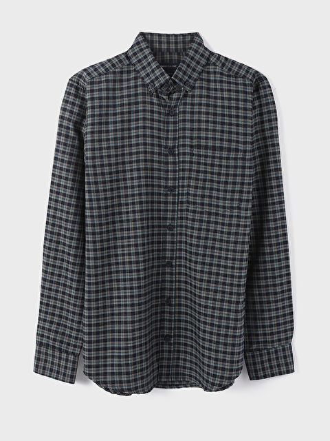 LCWAIKIKI Classic Regular Fit Long Sleeve Plaid Men's Shirt - W3FO66Z8-LNK