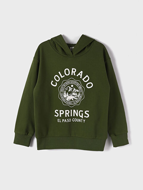 LCW Kids Relaxed Fit Hooded Boys' Sweatshirt - W3FR96Z4-HDK