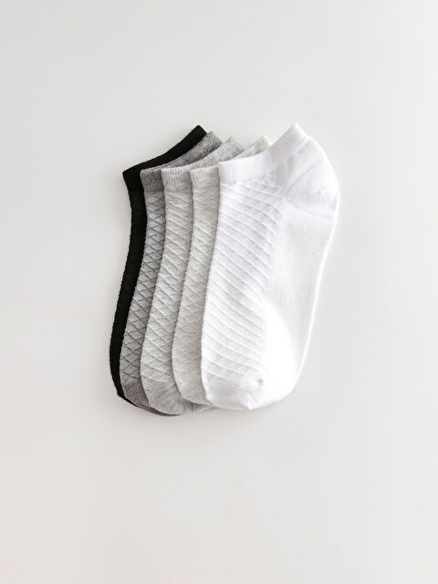 LCW DREAM Kendinden Desenli Kadın Patik Çorap 5'li - W3FT01Z8-FDU