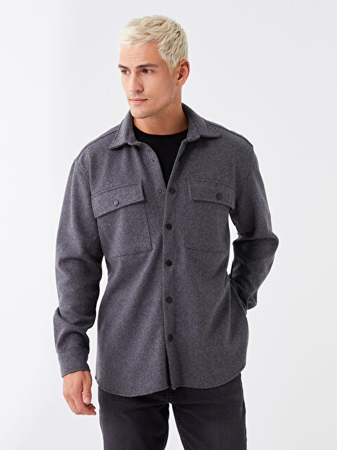 XSIDE Rahat Kalıp Uzun Kollu Erkek Gömlek - W3FU95Z8-SFC