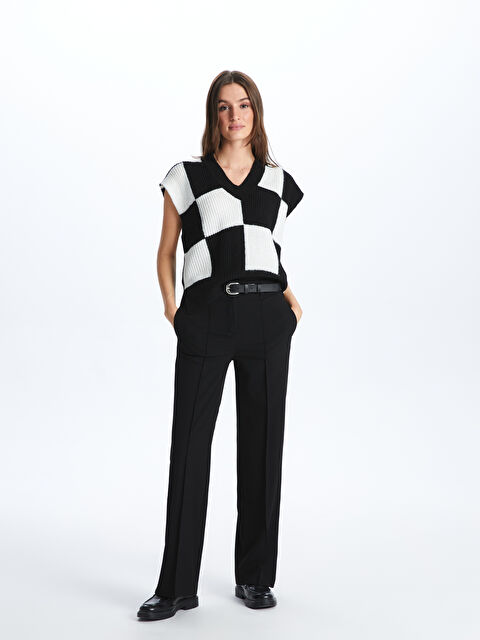 LCW Vision Standart Fit Düz Geniş Paça Kadın Pantolon - W3FY49Z8-CVL