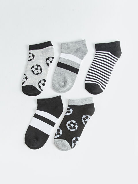 LCW Kids Patterned Boys Trainer Socks 5 Pack - W3FY66Z4-K00