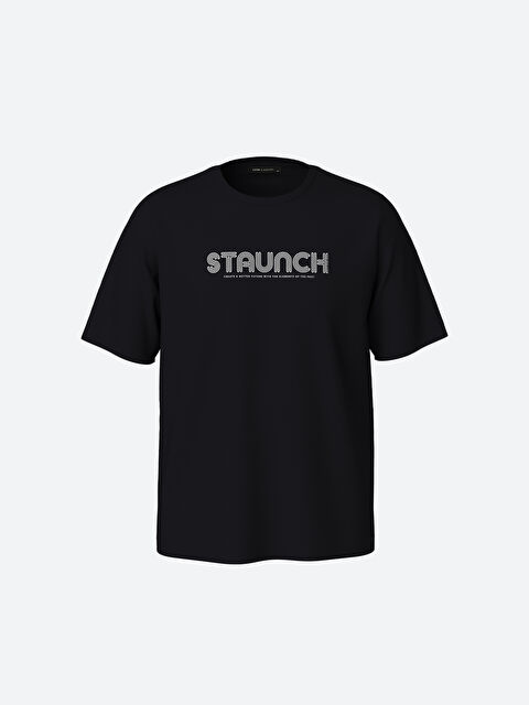 XSIDE Crew Neck Short Sleeve Printed Combed Cotton Men's T-shirt - W3G235Z8-CVL