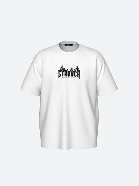 XSIDE Crew Neck Short Sleeve Printed Combed Cotton Men's T-shirt - W3G237Z8-Q6K