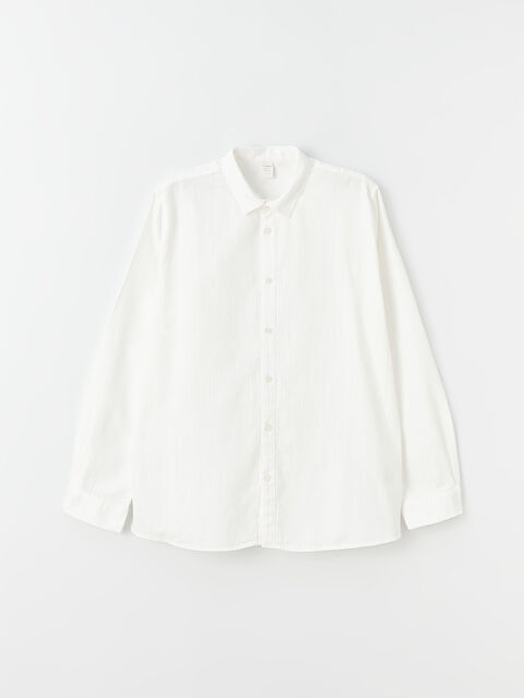LCW Kids Uzun Kollu Keten Karışımlı Erkek Çocuk Gömlek - W3G284Z4-FDU