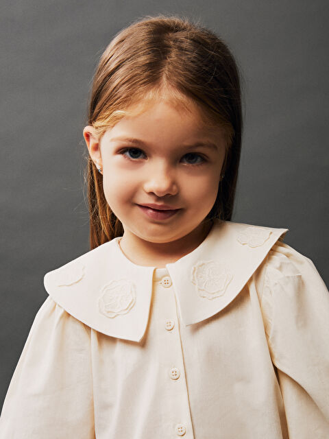 LCW baby Bebe Yaka Kız Bebek Gömlek - W3G344Z1-FRC