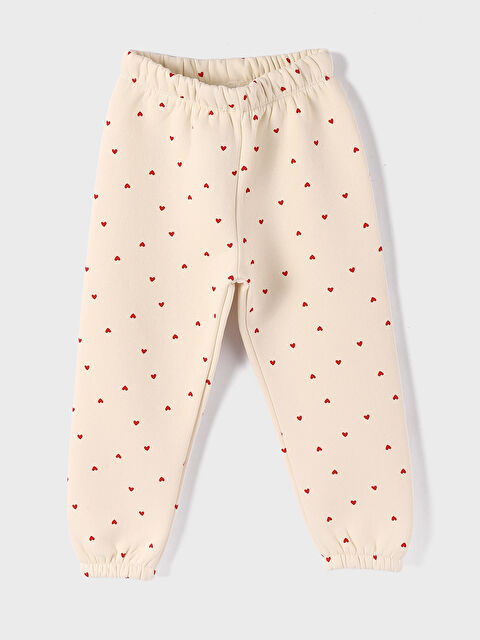 LCW baby بنطال رياضي مطبوع بخصر مطاطي للبنات الرضع - W3G347Z1-LRA