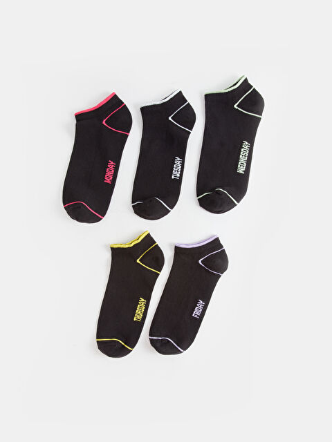 LCW DREAM Baskılı Kadın Patik Çorap 5'li - W3G579Z8-J0F