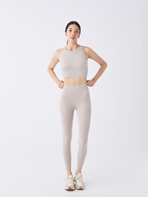 XSIDE Beli Lastikli Düz Seamless Kadın Tayt - W3G644Z8-SKK