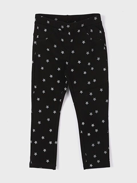 LCW baby Elasticated Waist Printed Girls' Leggings - W3G680Z1-LQJ