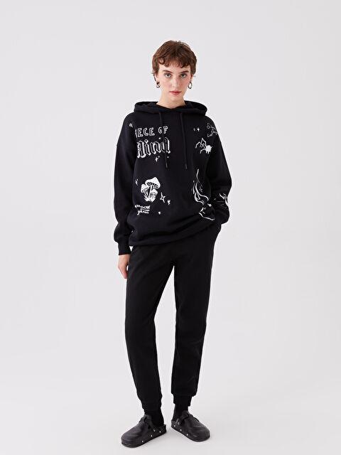 XSIDE Beli Lastikli Kadın Kalın Jogger Eşofman Altı - W3G862Z8-CVL