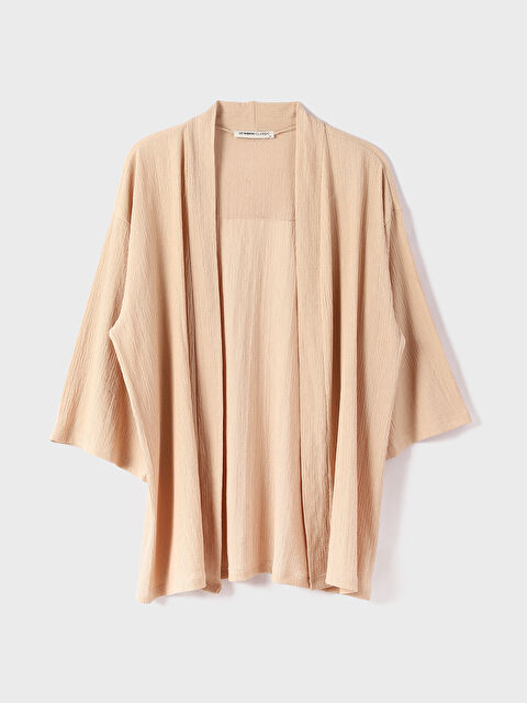 LCWAIKIKI Classic Shawl Collar Plain Oversize Women's Cardigan - W3G893Z8-VK2