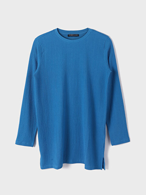 LCWAIKIKI Classic Crew Neck Plain Long Sleeve Women's Tunic - W3G894Z8-V2Y