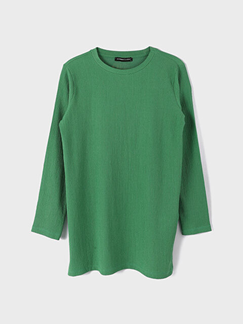 LCWAIKIKI Classic Crew Neck Plain Long Sleeve Women's Tunic - W3G894Z8-VJ0