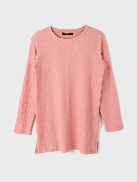 LCWAIKIKI Classic Crew Neck Plain Long Sleeve Women's Tunic - W3G894Z8-VKG