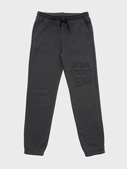 LCW Kids Elastic Waist Printed Boys' Jogger Sweatpants - W3G936Z4-HEF