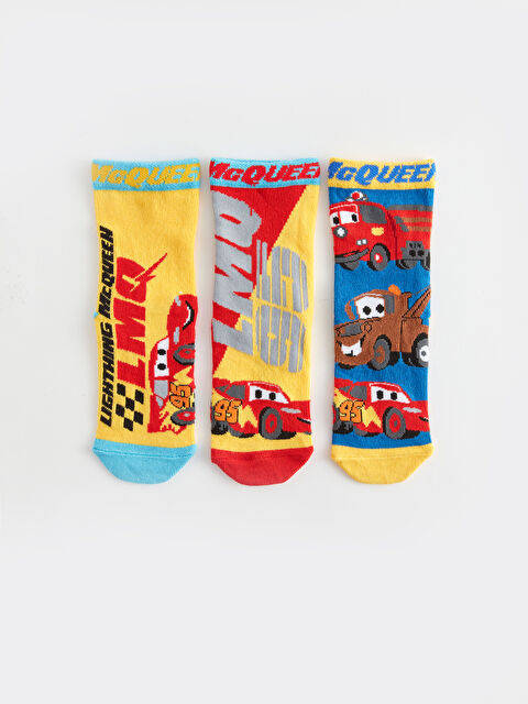 LCW Kids Arabalar Desenli Erkek Çocuk Soket Çorap 3'lü - W3GE13Z4-K00