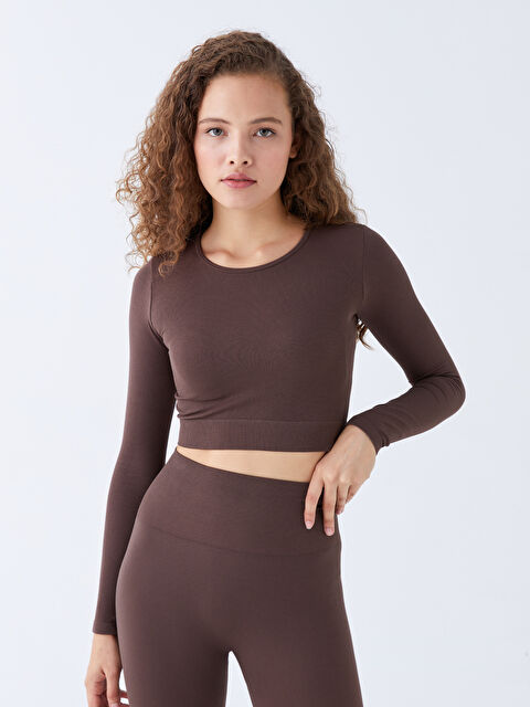 XSIDE Bisiklet Yaka Crop Kadın Spor Body - W3GH75Z8-VKH