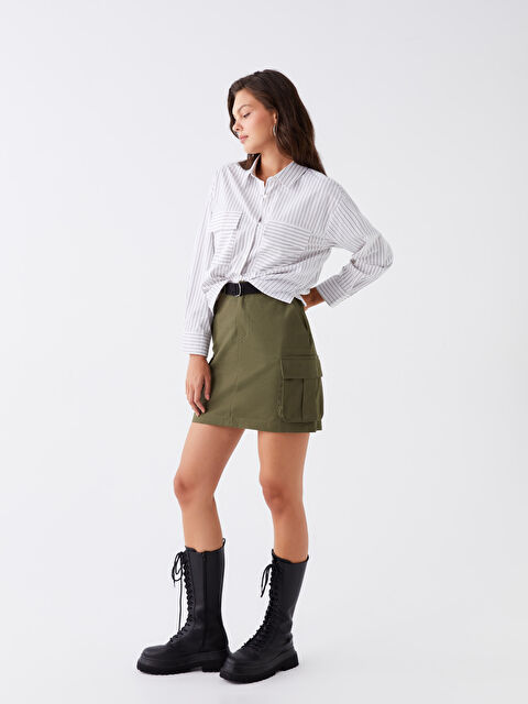 LCW Vision Kadın Standart Fit Düz Etek - W3GK33Z8-GNK