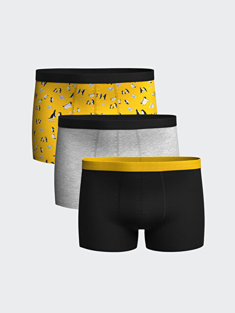 LC WAIKIKI Standart Kalıp Pamuklu Esnek Erkek Boxer 3'lü - W3GM36Z8-LUG