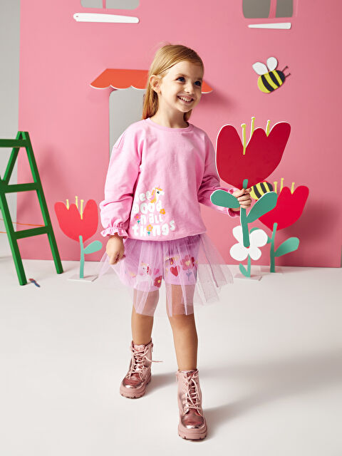 LCW Kids Standart Kalıp Kız Bebek Şort Etek - W3GM84Z1-LT4