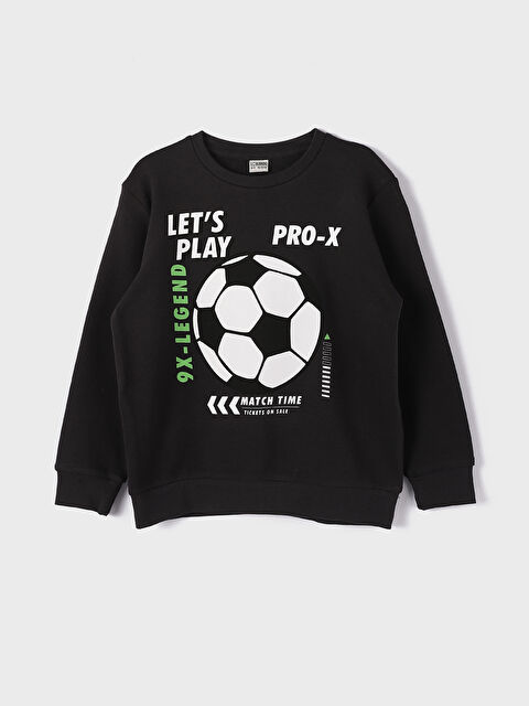 LCW Kids Crew Neck Printed Long Sleeve Boys' T-Shirt - W3GN00Z4-JTK