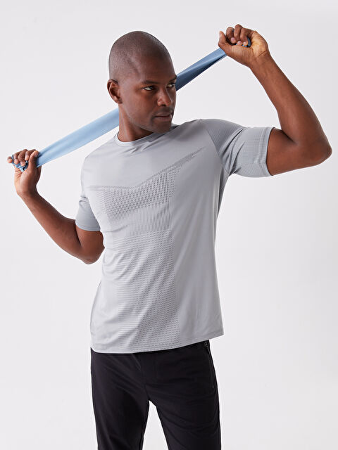 XSIDE ACTIVE Bisiklet Yaka Kısa Kollu Erkek Spor Tişört - W3GP24Z8-GSE