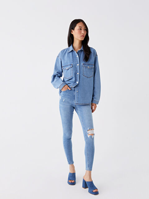 LCW Jeans Jüpiter Süper Skinny Fit Kadın Jean Pantolon - W3GT54Z8-311